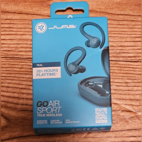 JLab Go Air Sport True Wireless Bluetooth Headphone Teal Blue - Picture 2 of 4